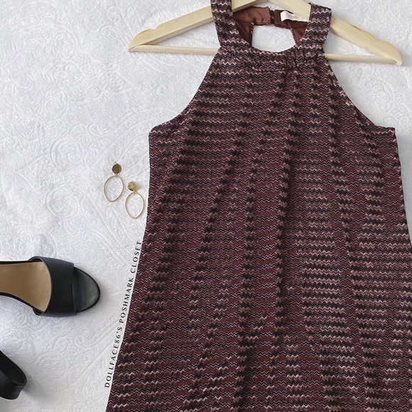 Velvet Chevron Vintage Styled Dress - Picture 3 of 11